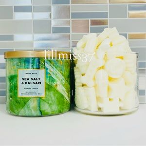 Sea Salt & Balsam Wax Melts Made from Bath & Body Works 3 Wick Candle